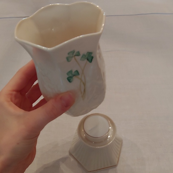 Belleek Candle Holder - Picture 2 of 8